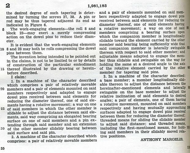 Dowel Press Patent, Page 4