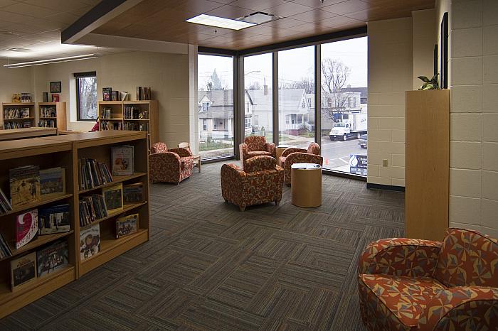 Cesar E. Chavez Elementary School, Media Center, Looking Southeast