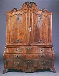 Dutch Rococo Carved Linen Press