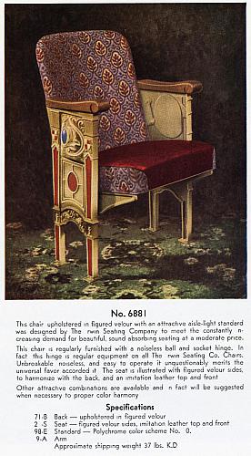 Irwin Seating Co. Catalog, Theater Seat and Specifications